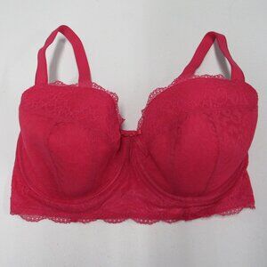 Freya AA1014 Fancies Underwire Longline Dark Pink Lace Bra sz 34I 34 I 🌹